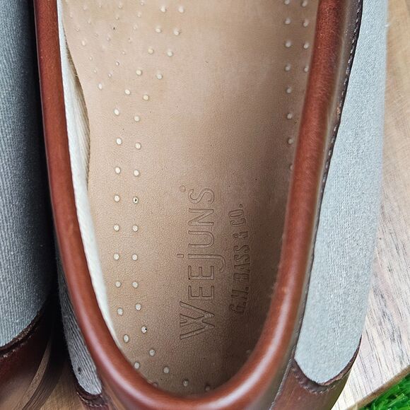 GH Bass & Co Weejuns Warren Loafer Preppy Shoes Mens 11 D Gray Brown Slip On - Picture 9 of 15